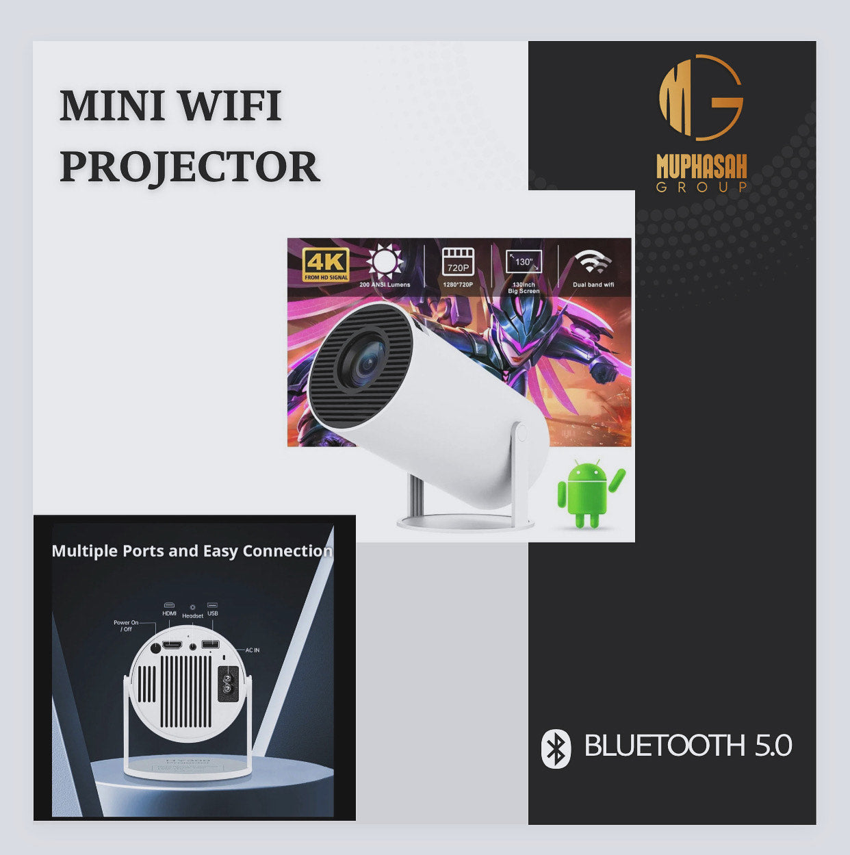 4K Mini Wifi Projector